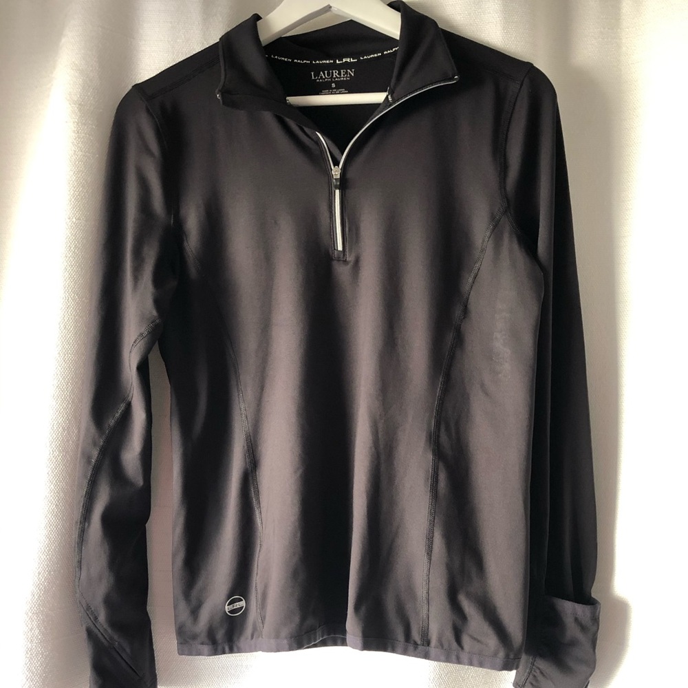 Lauren Ralph Lauren Black 3/4 Zip Up Long Sleeve